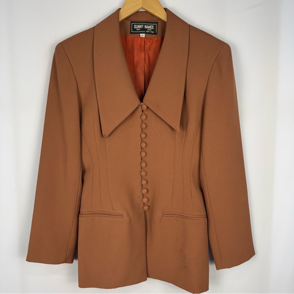 Sunny Names Brown Corset Button Suit Set
